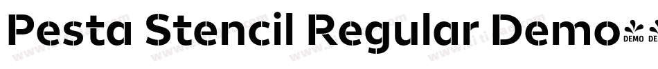 Pesta Stencil Regular Demo字体转换